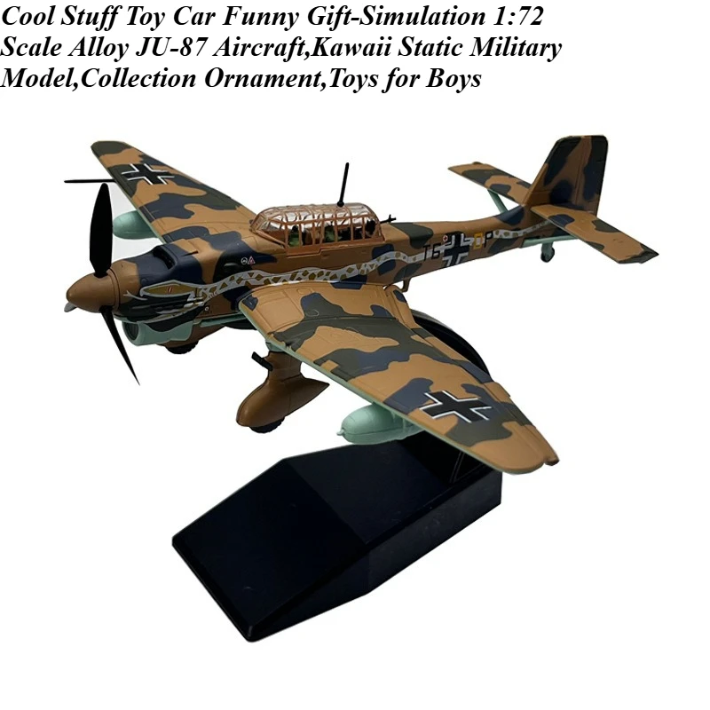 cool-stuff-funny-gift-simulation-1-72-scale-alloy-ju-87-aircraftkawaii-static-military-modelcollection-ornamentstoys-for-boys