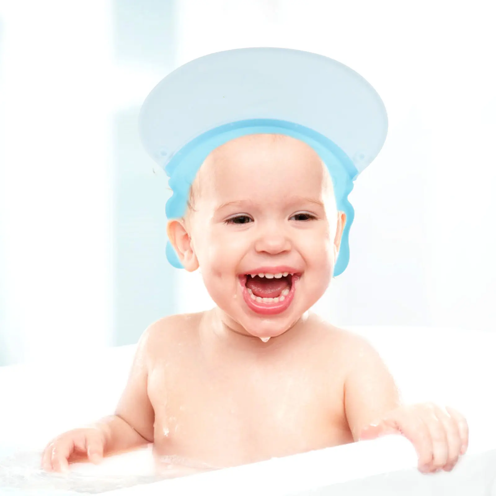 

Adjustable Baby Shampoo Cap Ear Protector Bathing Shower Hat Infant Hair Washing Cap Safe Comfortable Ear Protector Caps