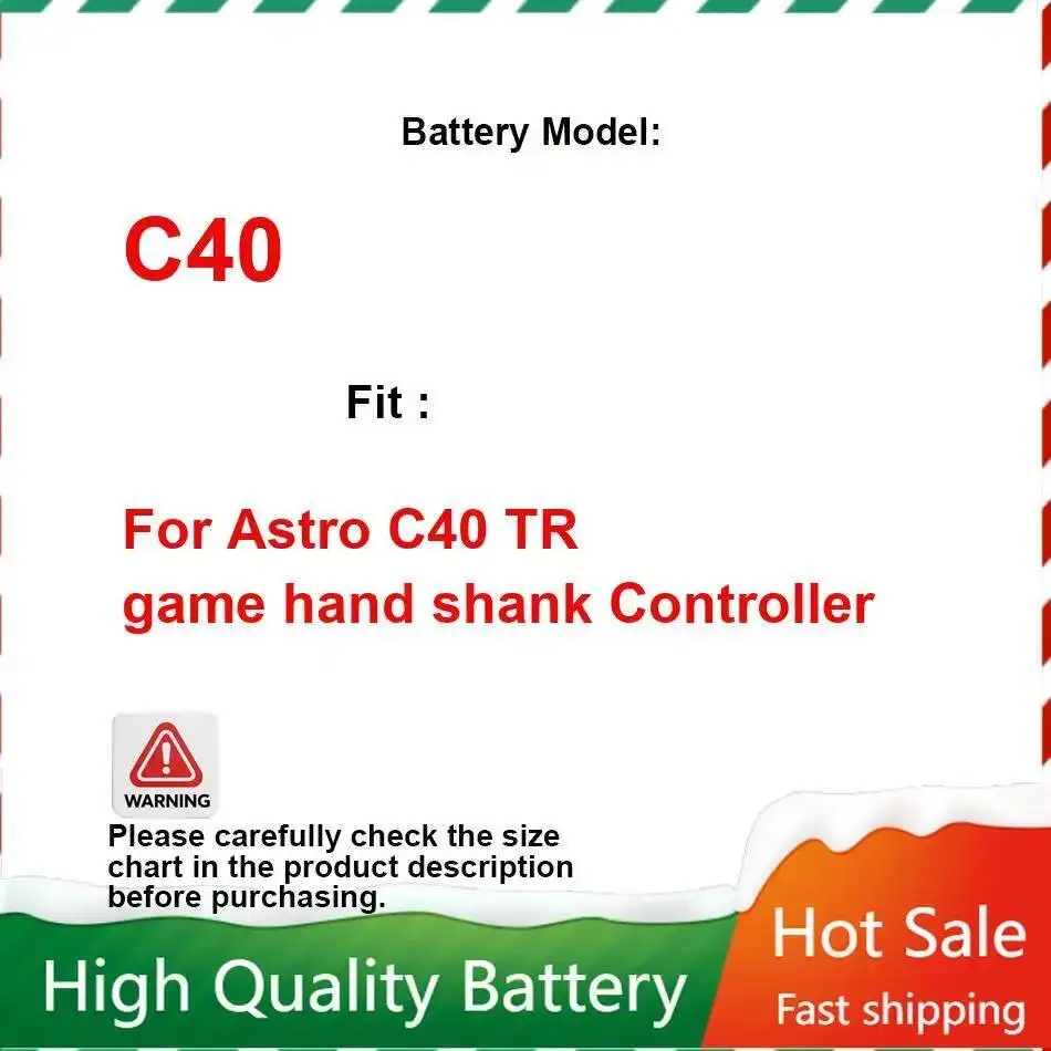 1000Mah High-Capacity For Astro C40 TR Game Hand Shank Controller Gamepad Battery