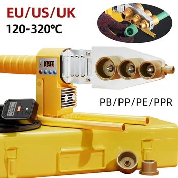 Máquina de soldadura de tubos PP/PPR/PB/PE/PP-C, 600W/800W/1400W, herramienta de fusión en caliente para tuberías de agua de calefacción, soldador de plástico