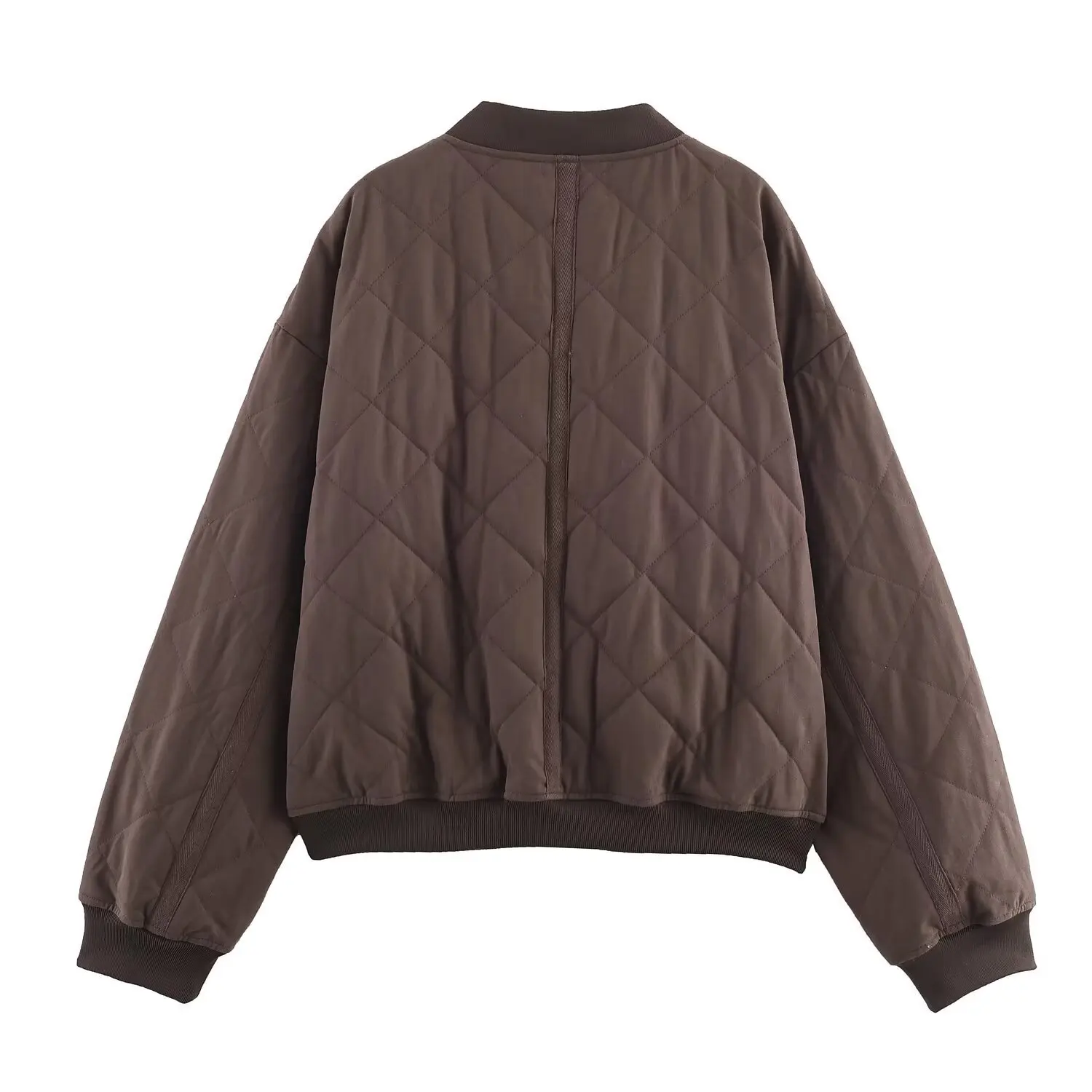 Dave&Di Autumn Women's Parka Coat Jacket Nordic Minimalist Quilted Retro Bomber Jacket For Women Top