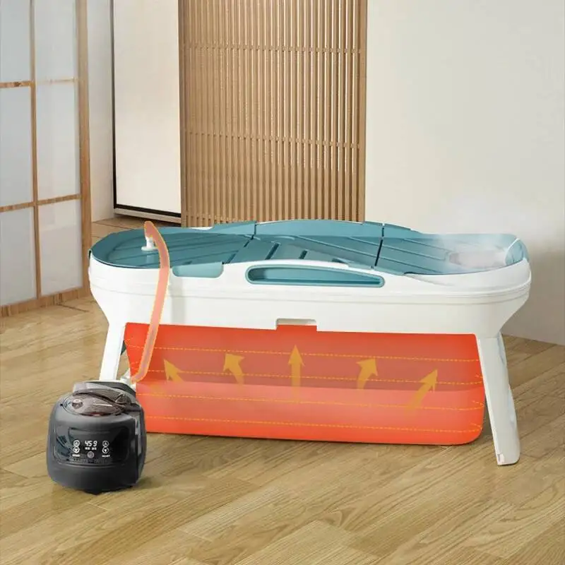 

Hine Folding Bath Body Bucket Water Hair Wash Tub Fomentation Heated Portable Swimming Collapsible Bathtub Home Spa
