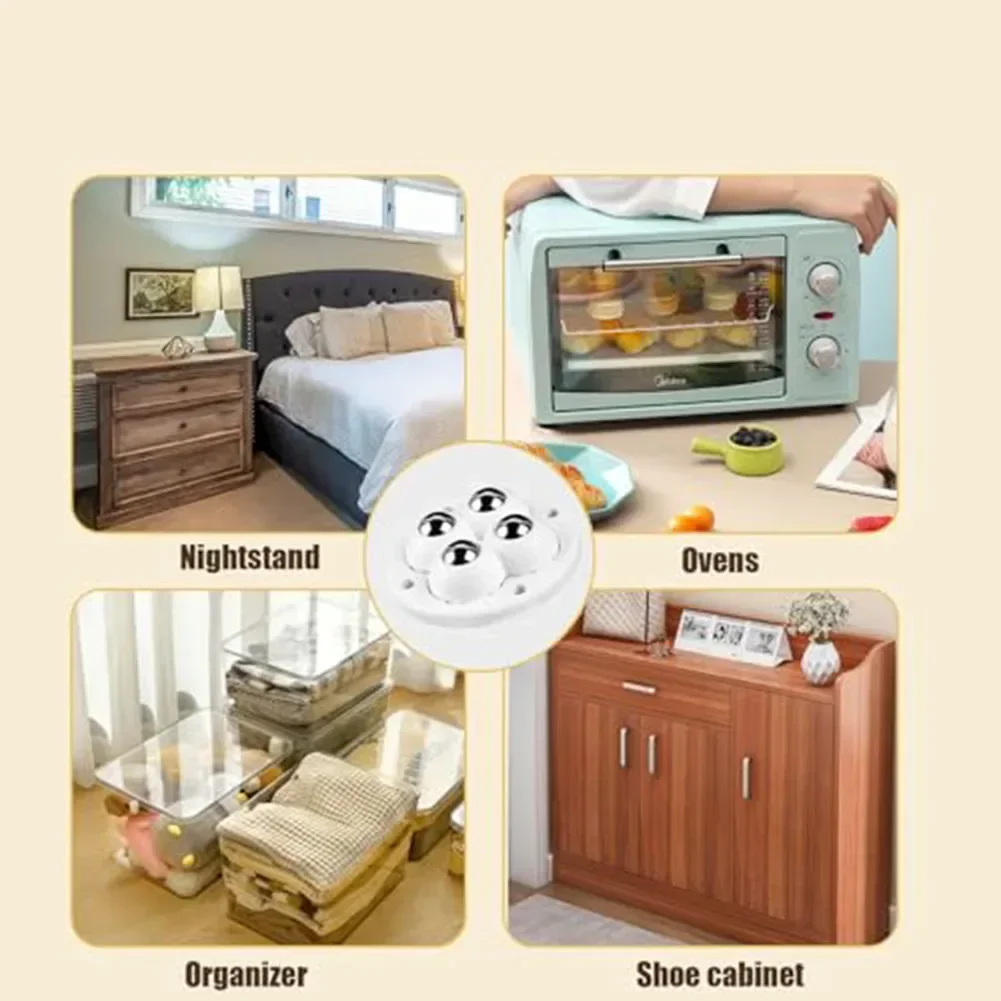 Mini Paste Pulleys 360 Degree Rotation Wheels Home Organization DIY Accessories Effortless Mobility Heavy Object Movement