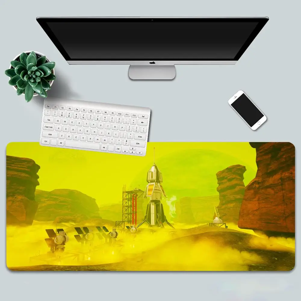 Bloqueio de borda de borracha antiderrapante Mousepad, Mouse Pad, PC Gaming Play, Tapete de teclado, Jogo de estratégia de aventura, Planeta Crawter, Quente