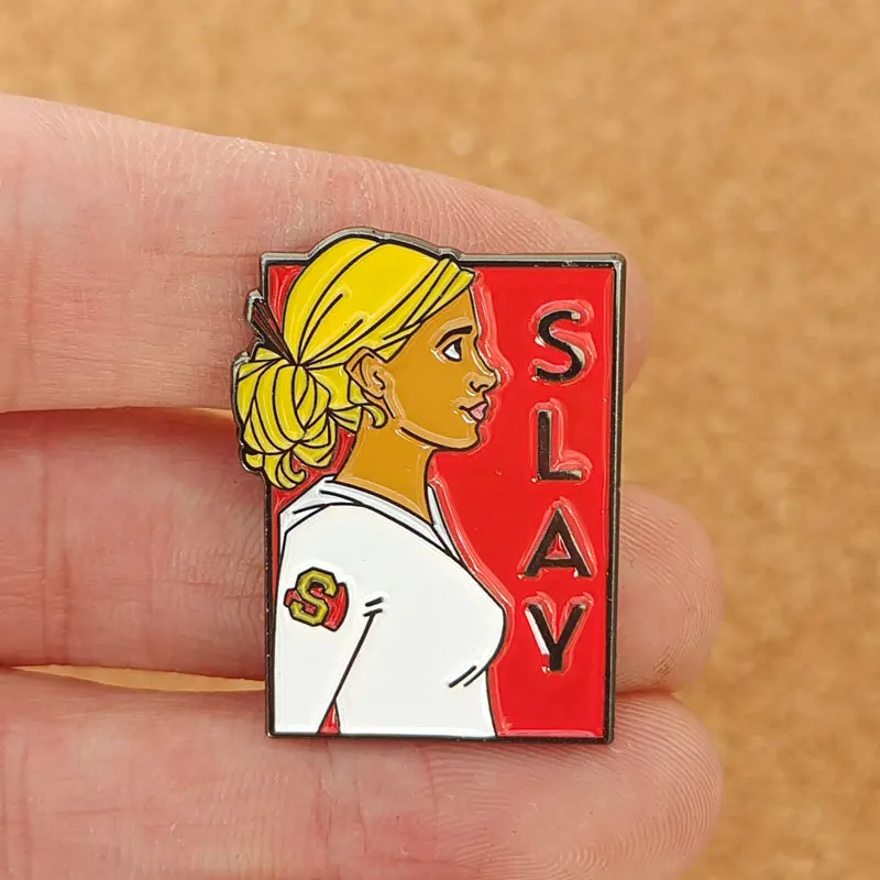 Buffy the Vampire Slayer Enamel Pin Horror Movies Metal Cartoon Brooch Women Fashion Jewelry Gift Backpack Collar Lapel Badge