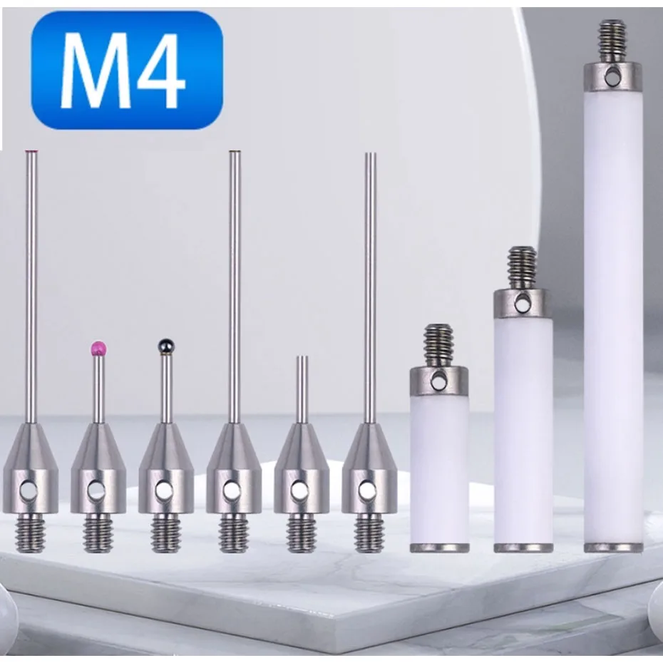 M4 machine tool dedicated measuring needle thread three-dimensional probe three coordinate measuring needle CNC ruby probe