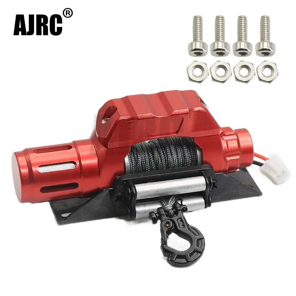 

Ajrc 1/10 Rc Tracked Vehicle For Axial Scx10 Ii 90046 D90 Trax Trx4 Trx-6 D110 Rc Car Red Metal Automatic Simulation Winch