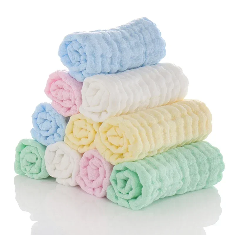 5Pcs/Set 30x30cm Soft Cotton Hand Towel Absorbent Square Adult Children\'s Small Towel Handkerchief Quick-Dry Bathroom Face Towel