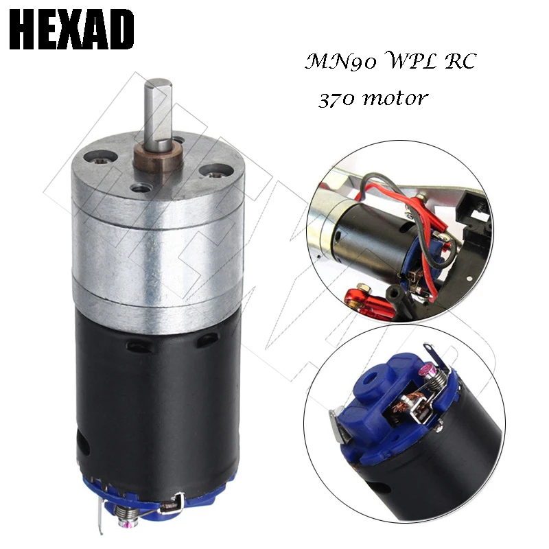 GM25-370 Brush Motor 4mm Shaft Suitable For MN-90 RC Q60 Q61 WPL B14 B16 B24 B36 C14 C24 1/16 RC Car Replacement DIY Parts