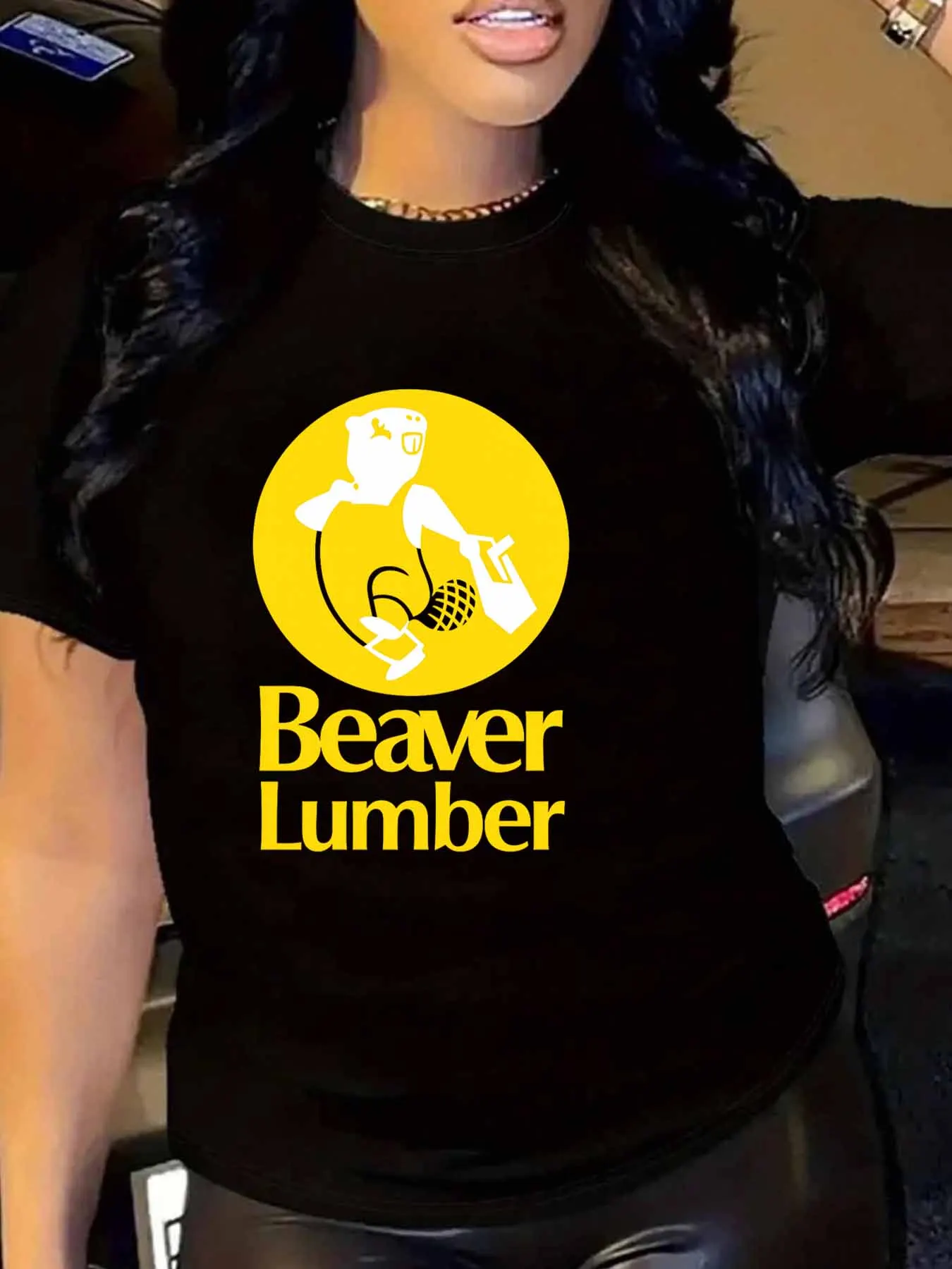 

【WY1318638】marmot Женская футболка больших размеров с круглым вырезом и короткими рукавами, эластичными половинными рукавами и модными принтами