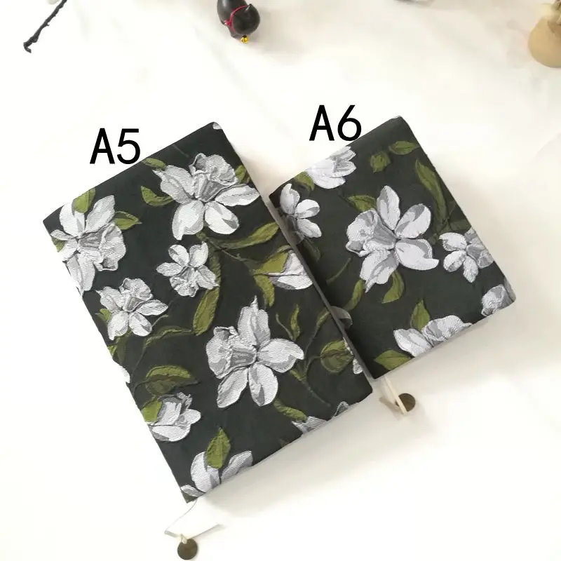 Retro Oil Painting Embossed Jacquard Cloth Book Cover A5 A6 Book Dust Jacket Book Protector Ledger Textbook Decoration