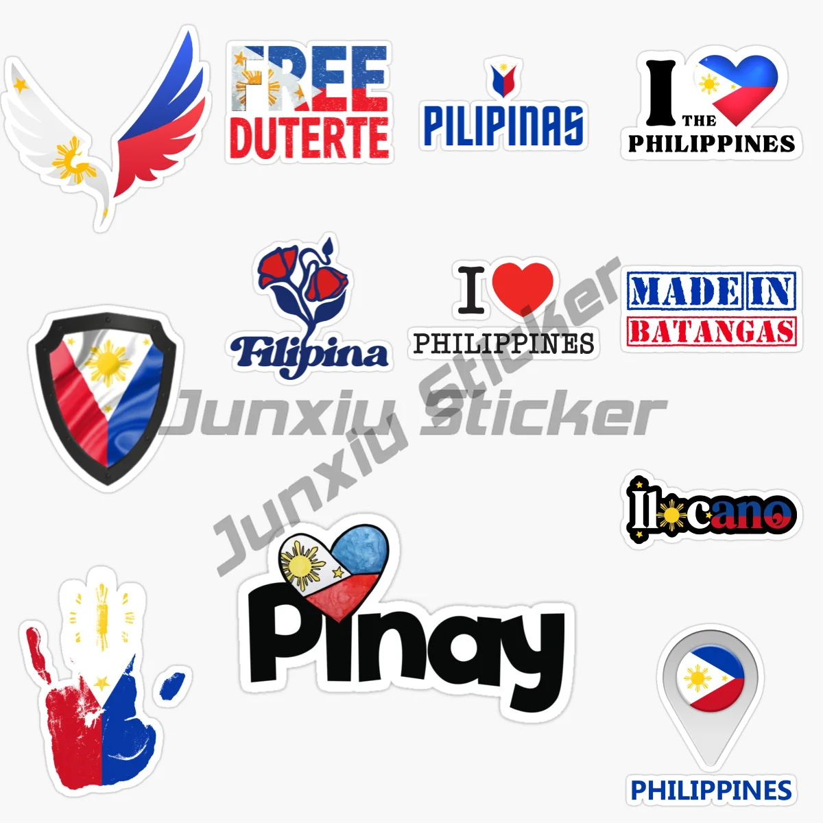 

PHILIPPINES Emblem of The Republic of Filipino Sticker Car Truck SUV Window Wall Cup Laptop Vinyl Self-adhesive Decor Applique
