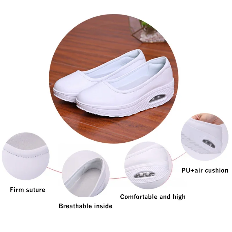 2024 Women Sneakers Flats Loafers Sweet Shallow Comfort Moccasins Slip-on Platform Ballet Ladies Vulcanized Shoes Ladies New