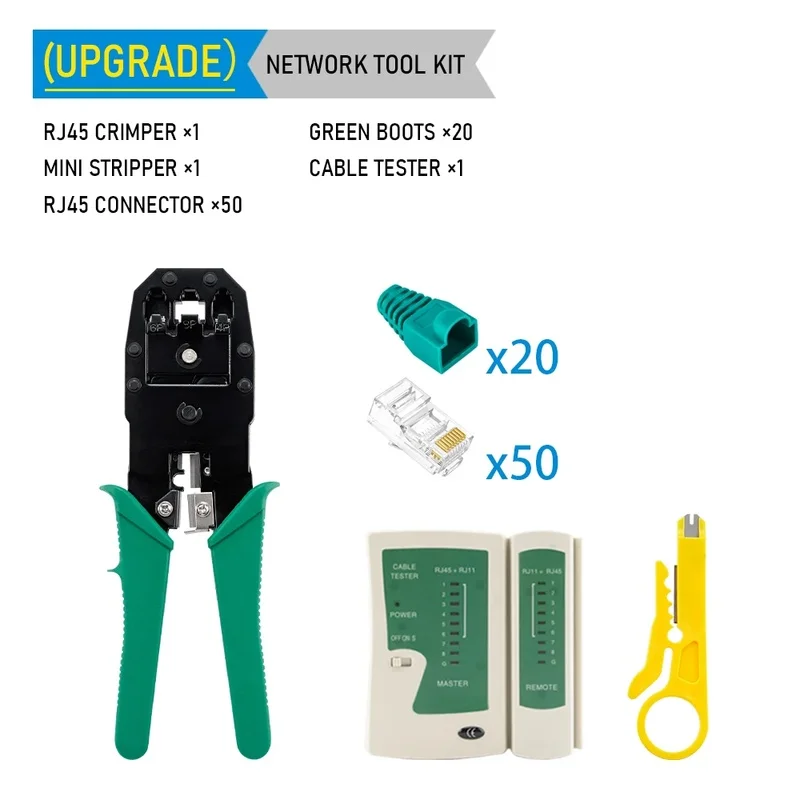 RJ45 RJ11 RJ12 Crimping Tool, 4P 6P 8P Ethernet LAN Cable Crimper Cutter Stripper Pliers for Network Connectors - view 6