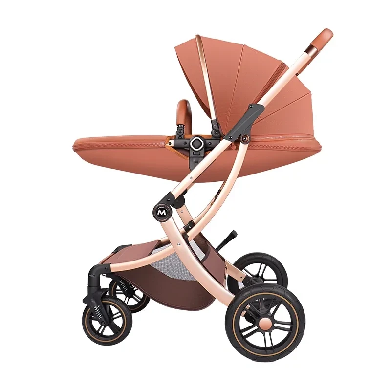 Hot Sale Luxury Big Wheel High View Stroller, New Design 3-in-1 Stroller