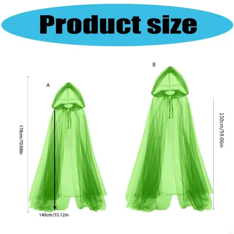 Summer Hooded Cloak Long Ponchos Shawl With Seethrough Mesh Design Beach Wedding Cover Up Formal Occasion Shoulder Wrap 