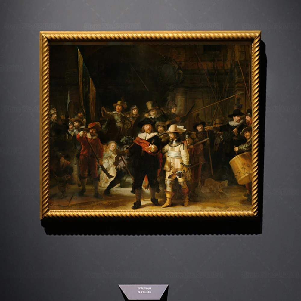 Rembrandt Van Rijn: The Night Watch Canvas Painting Netherlands Famous Art Work Paintintg Wall Decoration