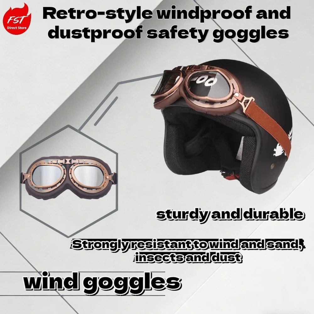 

Retro Silver Frame Bronze Goggles Folding Angle Motorcycle Windproof Cycling Glasses Eyewear for Bikers