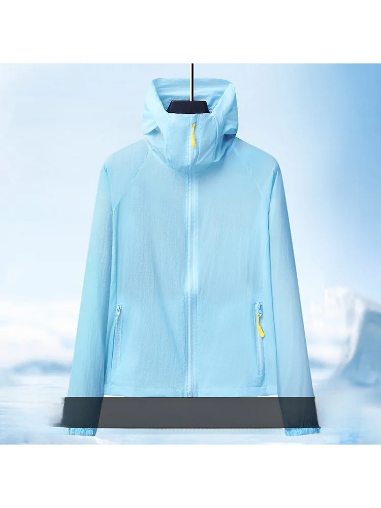 

Мужская летняя легкая куртка из дышащего шелка Dry Ice с воротником, для активного отдыха, с защитой от солнца