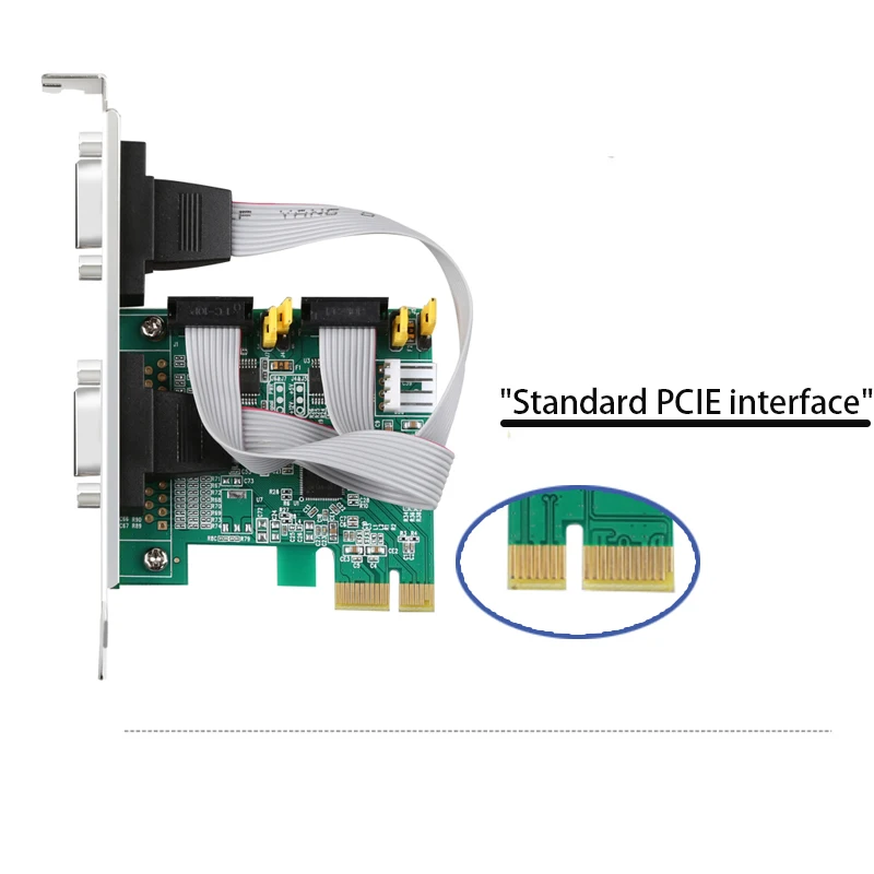 Adaptateur de carte Riser PCI-E adaptatif de jeu pour PC, convertisseur de carte série PCI express vers port série RS232 6 000