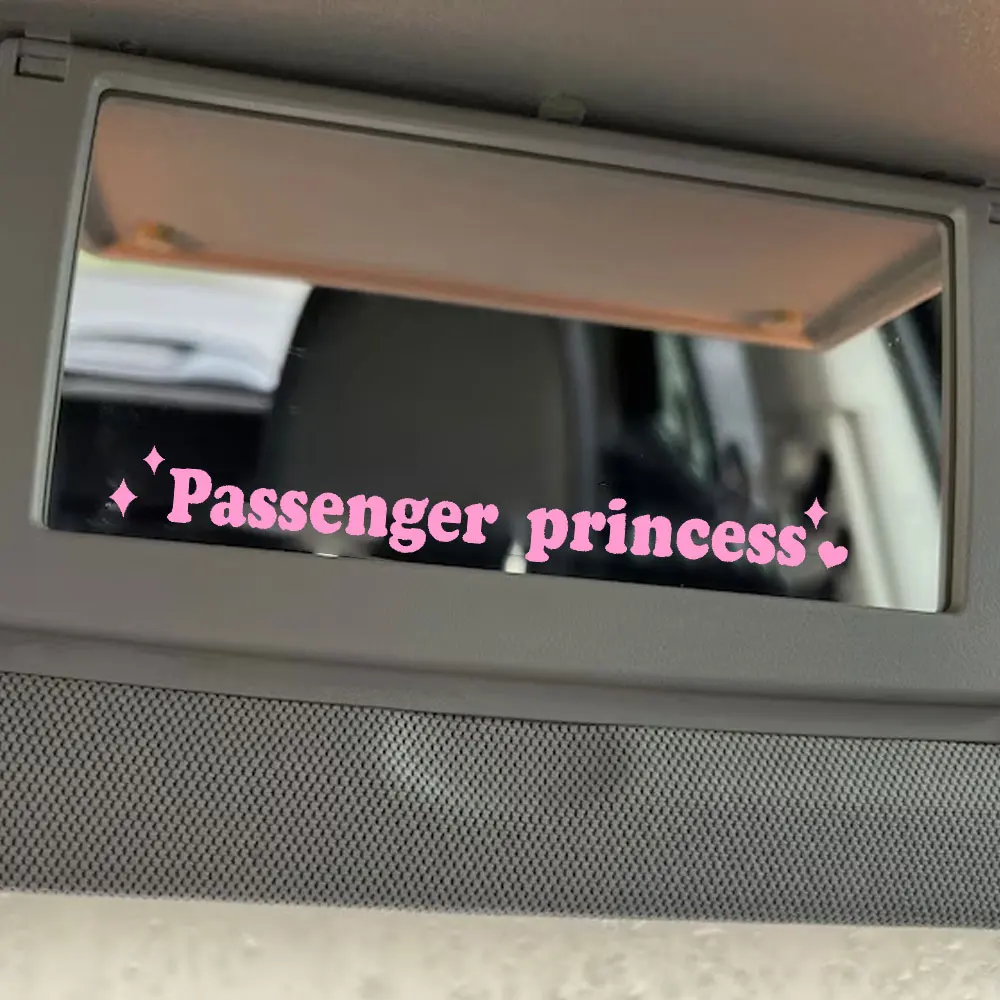 The Text Car Stickers Passenger Princess Interior Decoration Rear View Mirror Fashion Stickers Creative Sport PVC Vinyl Decals