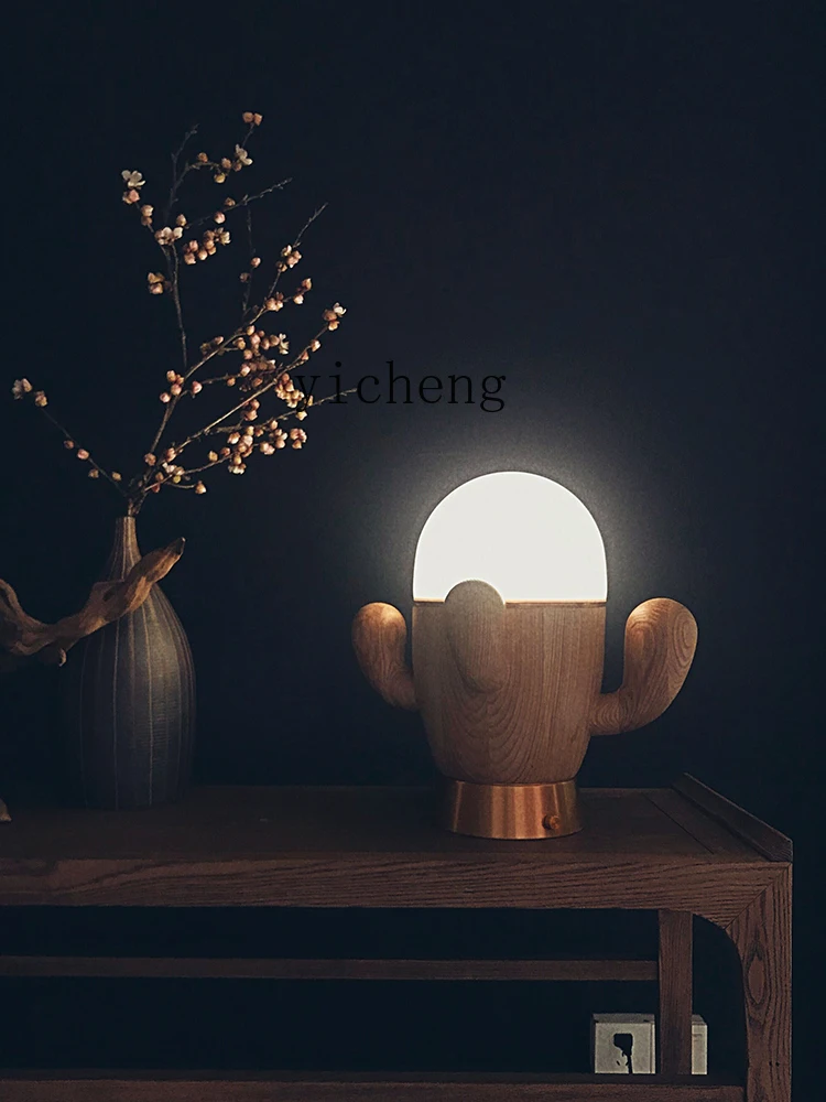 ZC] New Chinese Style Modern Minimalist Decoration Table Lamp Living Room Study Bedroom Bedside Small Night Lamp