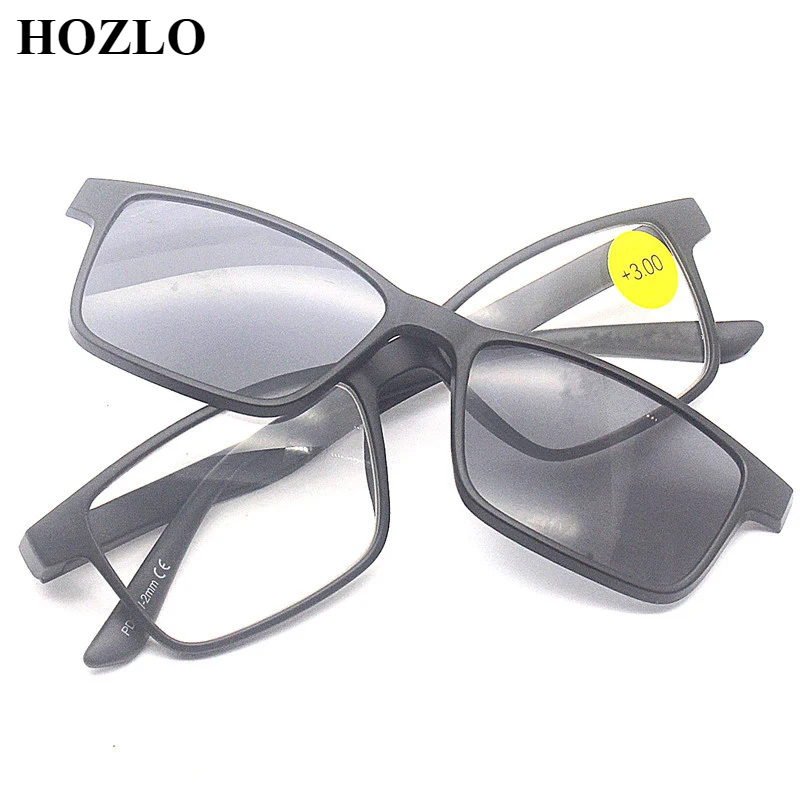 

TR90 Clip On Polarized Sunglasses Lens Reading Glasses Magnifier Women Men Magnet Cover Presbyopic Spectacles Reading Sunglasses