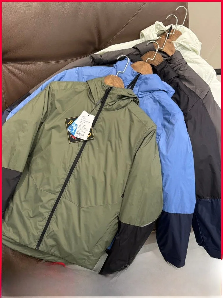 

Мужская уличная зимняя хлопковая куртка Jaet, ветрозащитная, водостойкая, лоскутная, модная, городская, с длинной свечой, на молнии, теплая