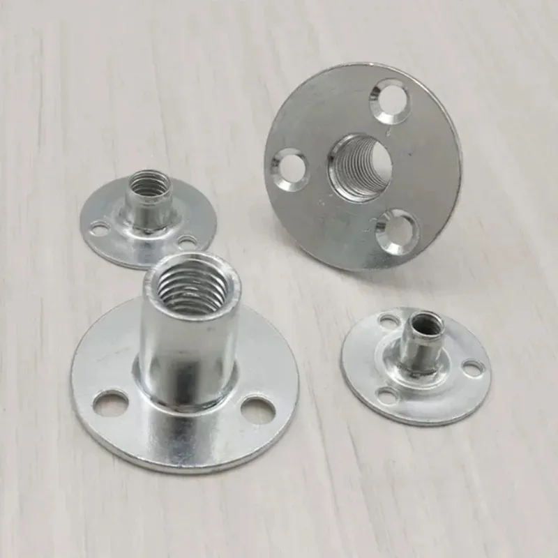 Colored Zinc Furniture Nut Three Hole Locking Plate For Sofa Foot And Clamp Applications M6 M8 M10 M12