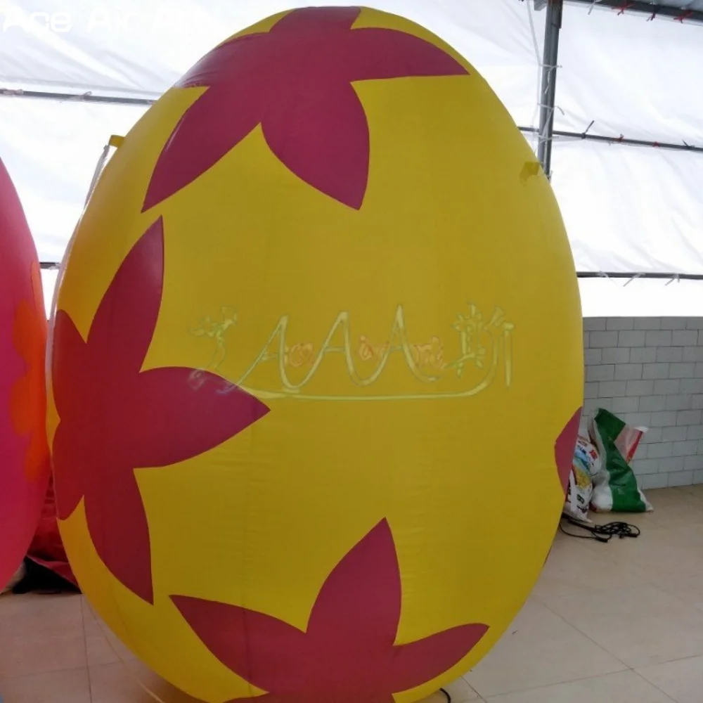 Gigantische opblaasbare paaseieren, kleurrijke vakantietuindecoraties voor paasfeestjes en buitentuindisplay
