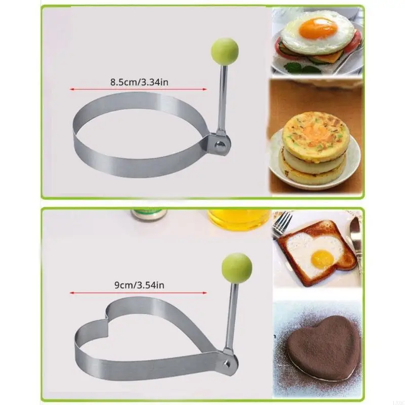 LX0C 5Pcs Stainless Steel Kitchen Utensils Multiple Eggs Molds For Breakfast