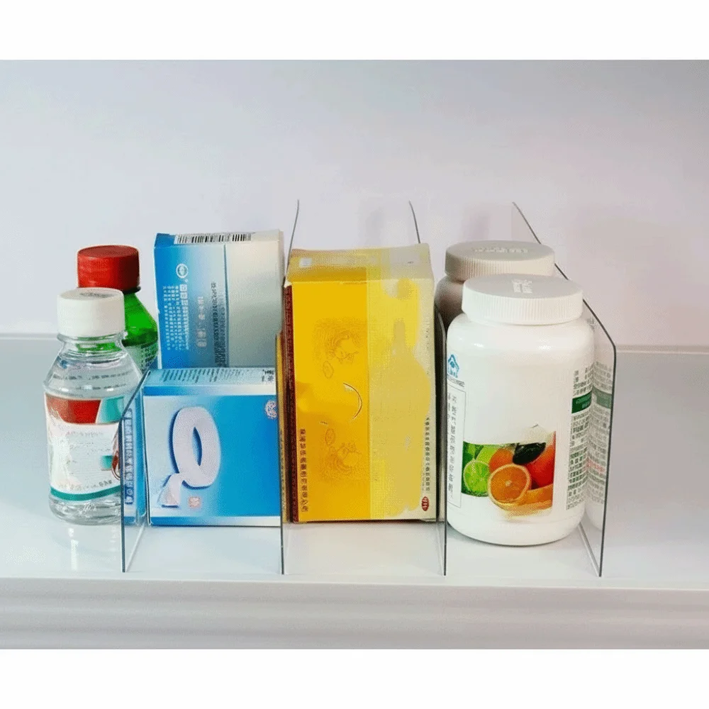 5Pcs Transparent Shelf Divider Panels Clear View 20/30/40cm Supermarket Shelf Dividers L-Shaped Multifunction