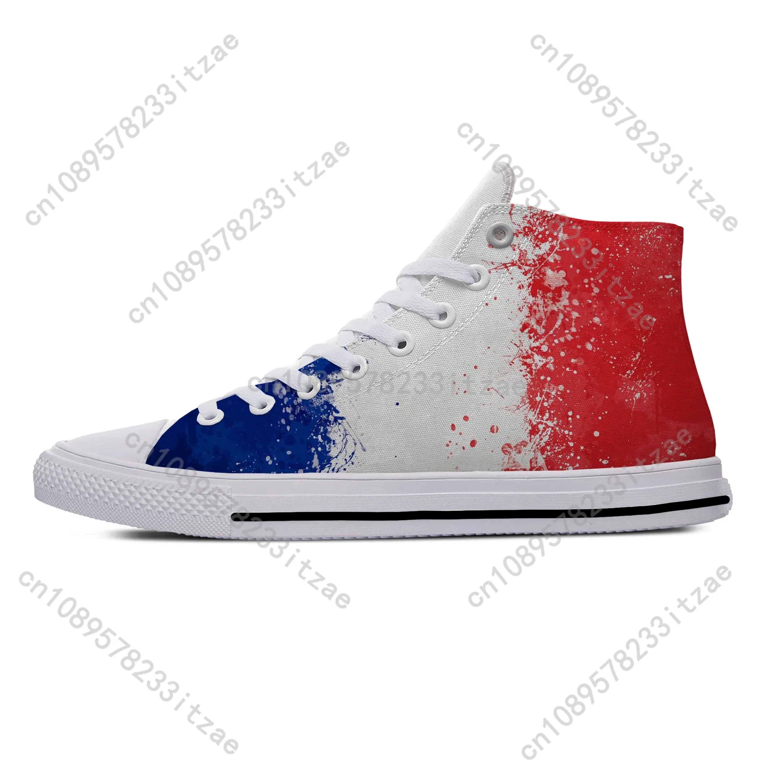 

Hot Summer France Flag Funny Popular Fashion Casual Cloth Shoes High Top Latest Men Women Sneakers Classic Board Shoes