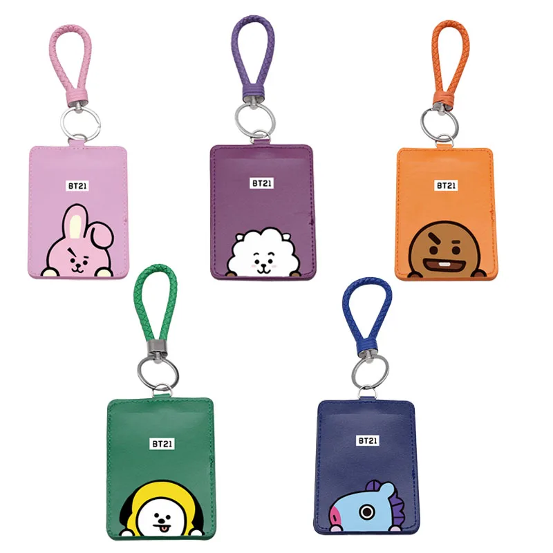 

Bt21 Kawaii Anime Rj Chimmy Pu Material Card Cover Cute Cartoon Cooky Shooky Mang Card Cover Collection Pack