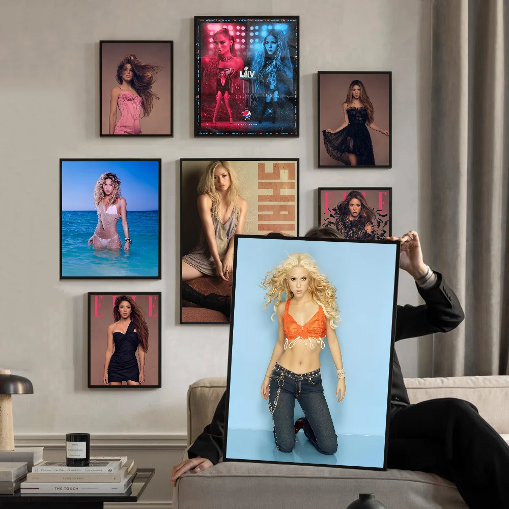 Pop Culture Graphics Shakira Self-adhesive Art Poster Whitepaper Prints Posters Artwork Home Decor