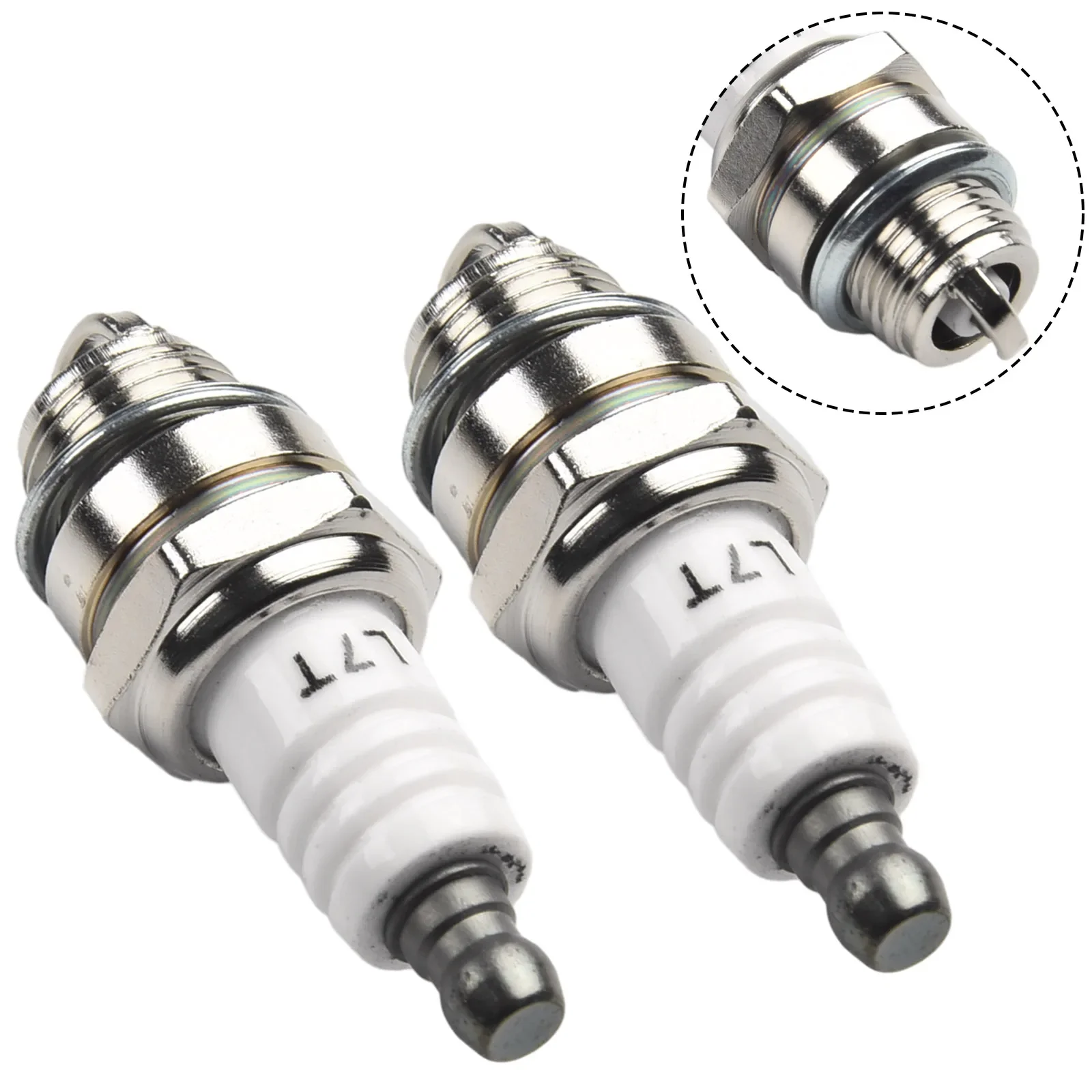 For Champion RJ19LM Spark Plug Garden 2 Pcs For Oregon O-RJ19 Flat Sealing Seat For Beru Z261 For Bosch WR11EO