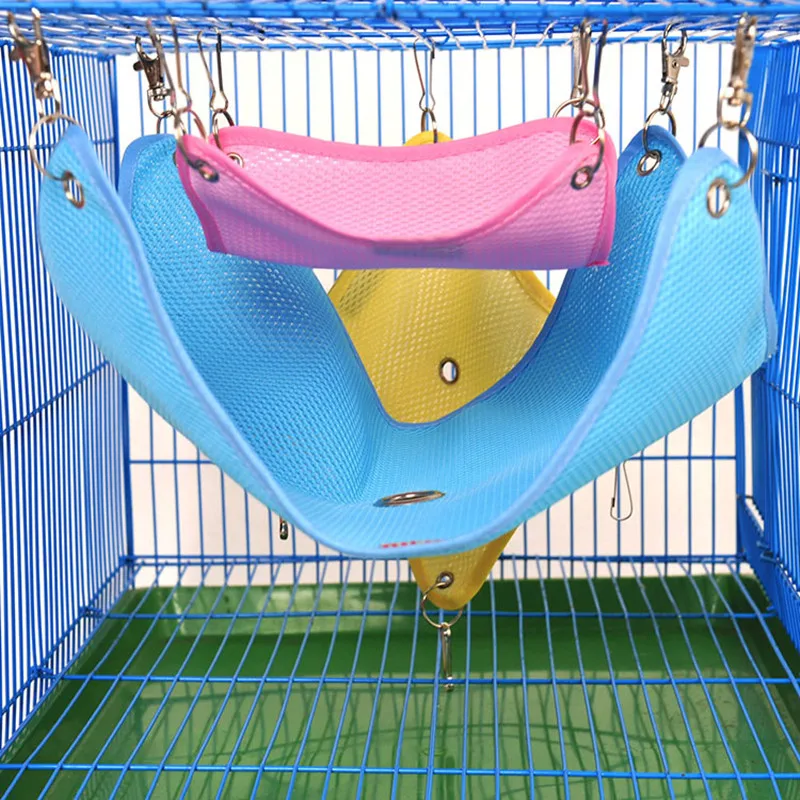 Hamster Hammock Pet Supplies Summer Breathability Mesh Hammock Dragon Cat Squirrel Hanging  Swing hammock