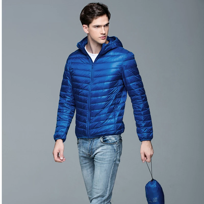 Doudoune à capuche compressible pour homme, manteau léger, doudounes, vêtements d'extérieur chauds, qualité supérieure, degré d'eau, hiver, automne