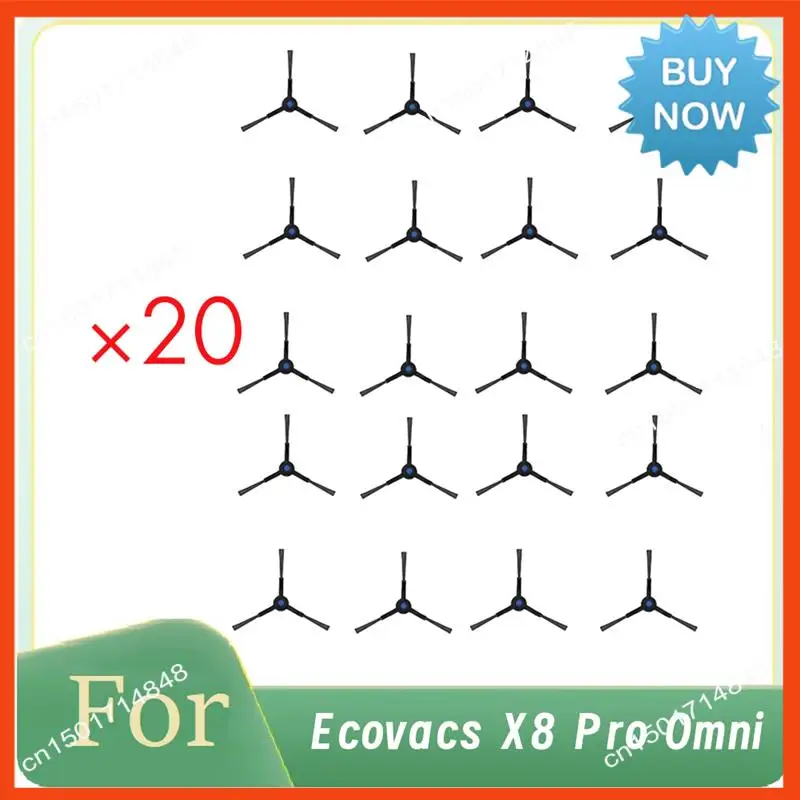 BISM 20 قطعة فرشاة جانبية لـ Ecovacs X8 Pro Omni ذاتية التفريغ روبوت فراغ ملحقات متينة للغاية كفاءة تنظيف محسنة
