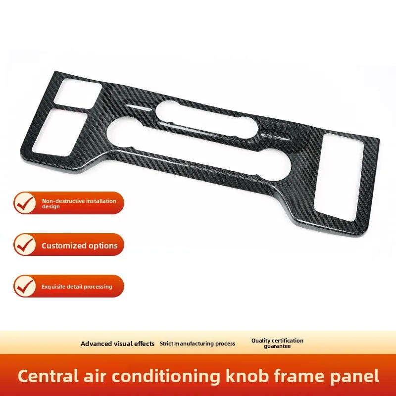Suitable for Ford F-150 21-25 true carbon fiber air conditioner knob panel sticker cross-border source