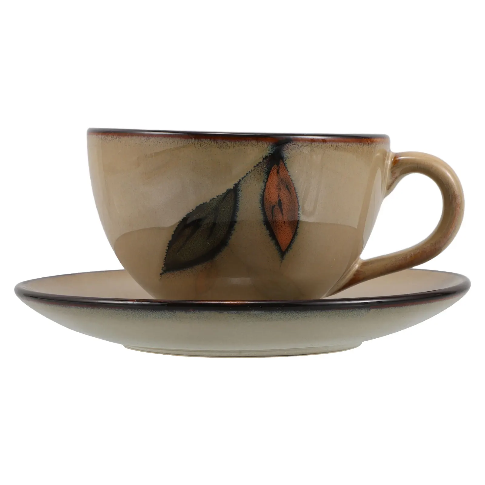 

Japanese Coffee Mug Ceramic with Saucer Espresso Cups Saucers Cute Elegant Tea Creative Teacups and