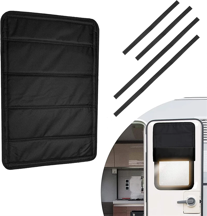 16*25 Inch Foldable Magnetic RV Sun Shade RV Door Window Shade Cover Oxford Blocking Light Heat and UV Rays Window Shade Cover