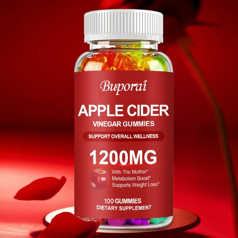 Apple Cider Vinegar Gummies 1200MG - Suppress Appetite, Supports Cellular Energy, Balanced Intestinal Flora, Boosts Immunity