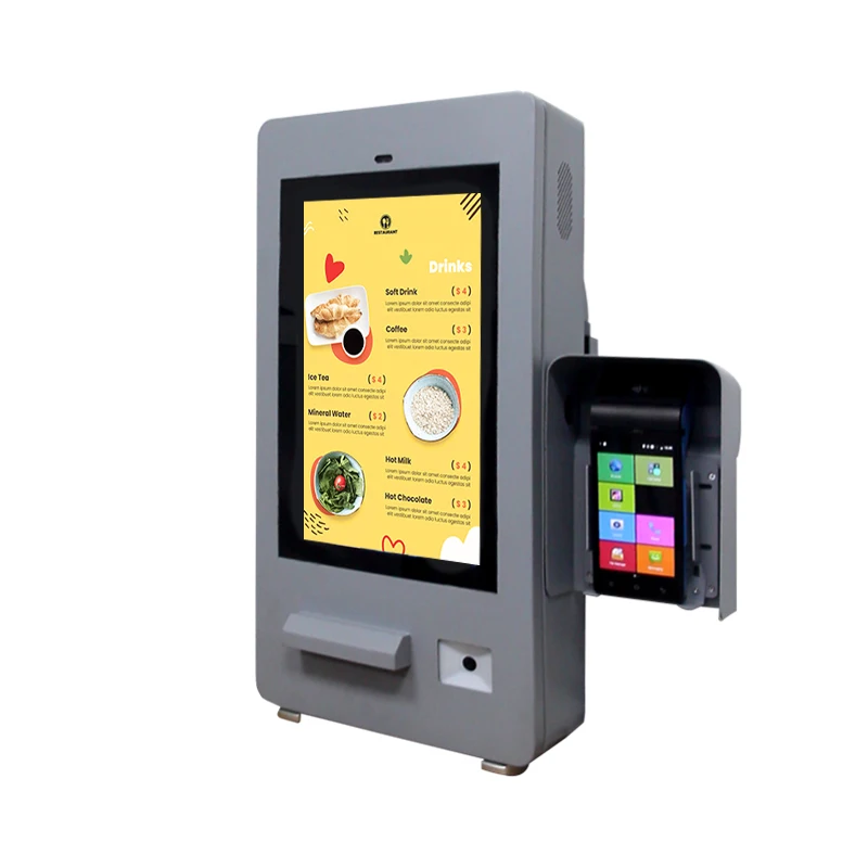 

15,6-дюймовое настенное крепление IP65, водонепроницаемый уличный принтер, QR-сканер, самостоятельная заказа, 80 мм, принтер, машина для оплаты, киоск