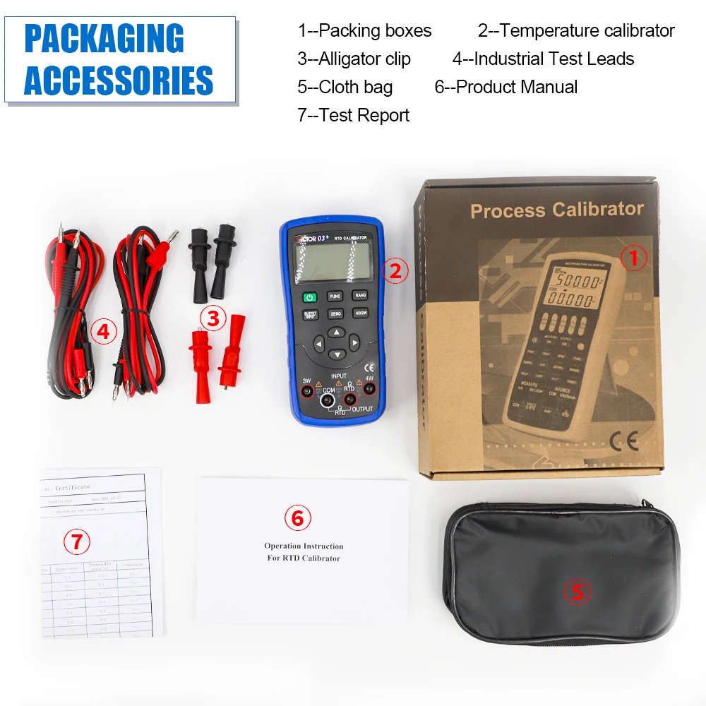 Calibateur de résistance analogique thermique portable de haute précision Victor 03 + RTD, mesure numérique automatique, facile à utiliser