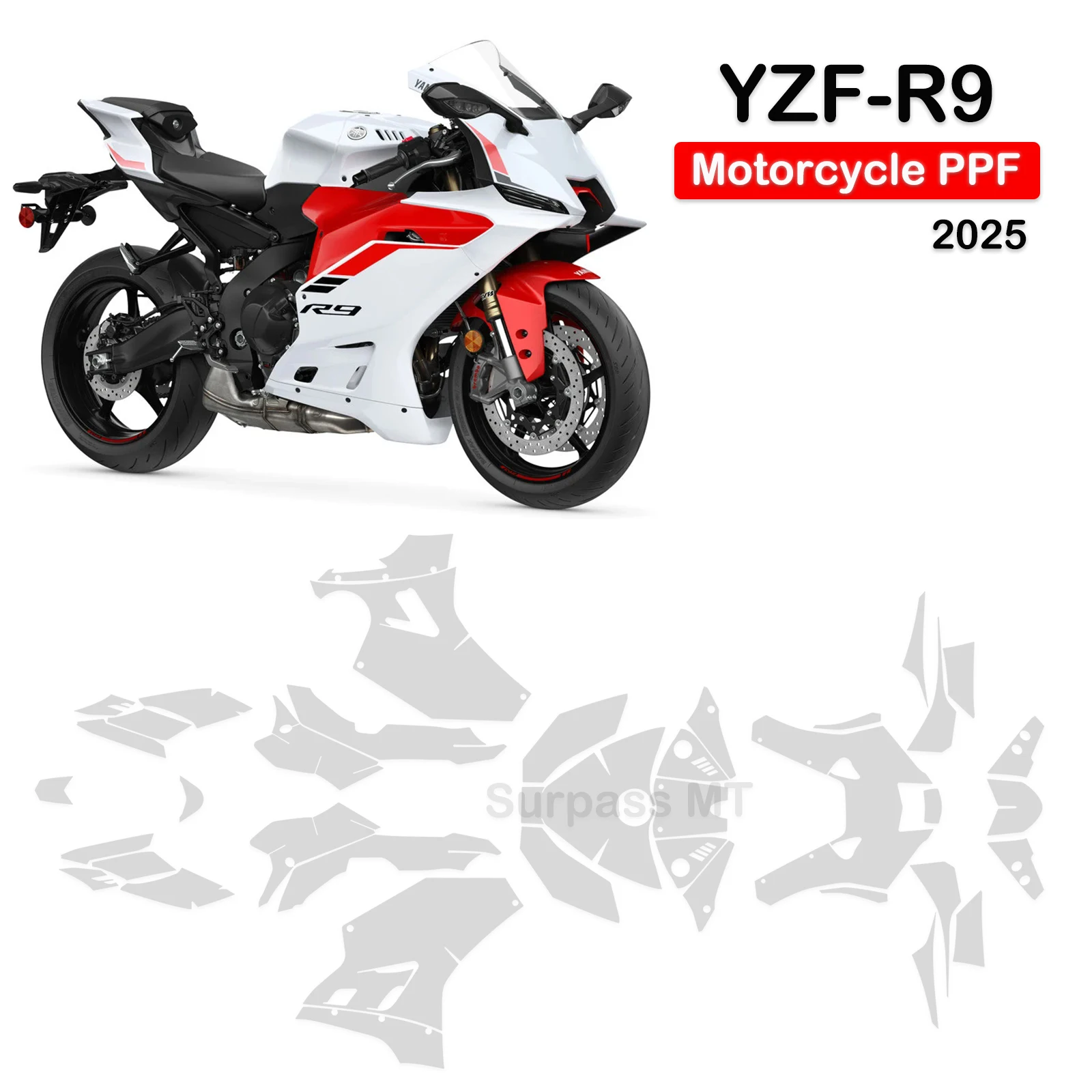 

Fits R9 TPU PPF For Yamaha YZF R9 Paint Protective Film Motorcycle Transparent Protection Film Healing Scratch Resistant 2025