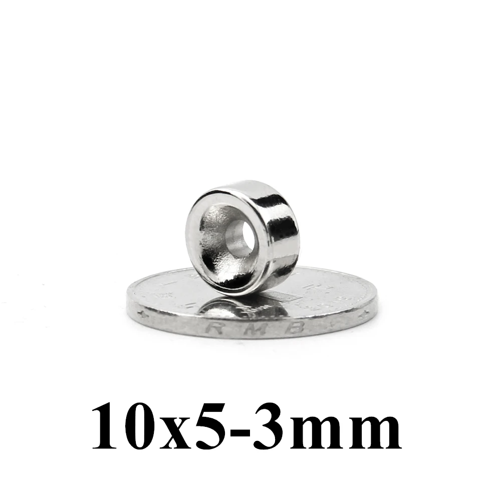 500pcs 10x5mm hole: 3mm Super Strong Round Neodymium Countersunk Ring Magnets N35 Neodymium Magnet