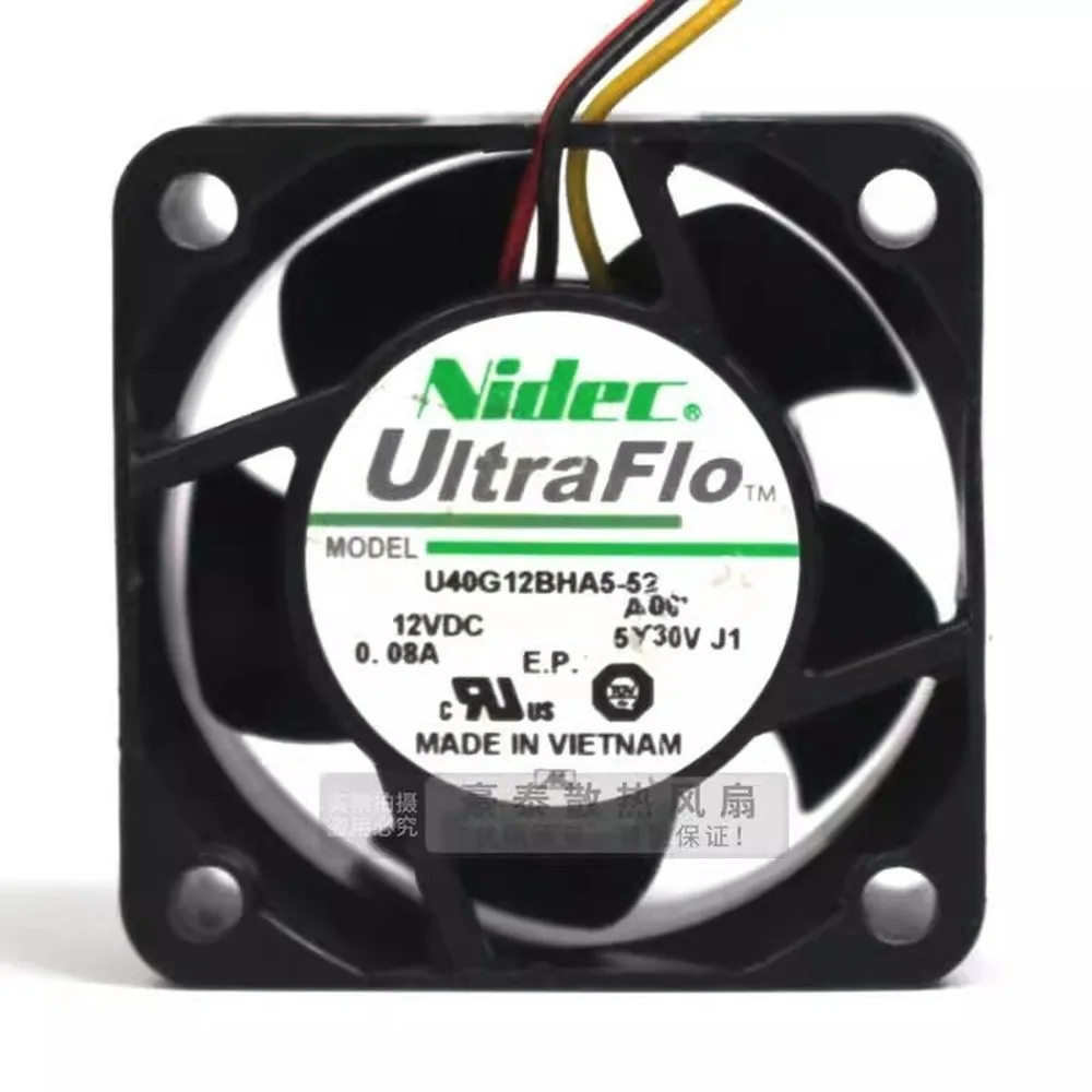 

For NIDEC U40G12BHA5-52 4020 DC12V 0.08A 4CM 3-Wire Silent Cooling Fan