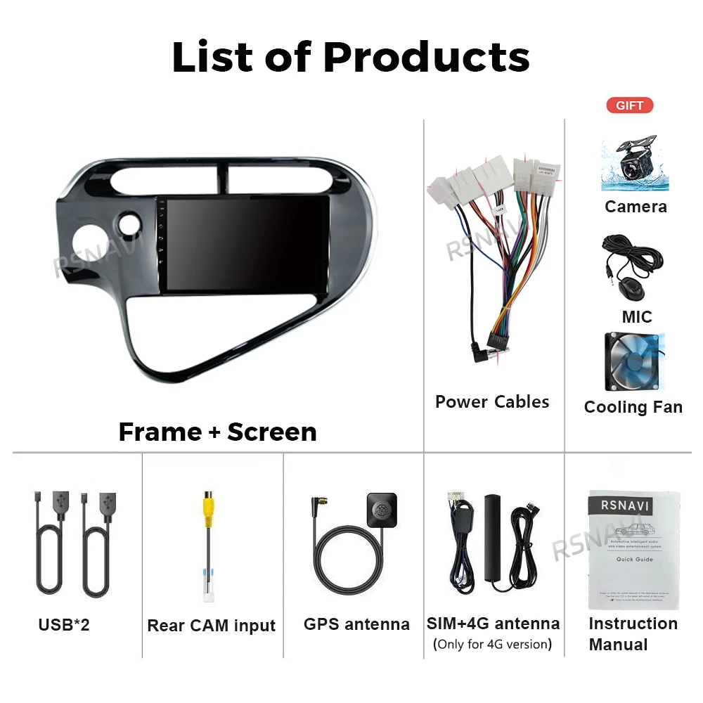 Android 16 Carplay Auto Car Radio Multimedia Player For Toyota AQUA Prius C 2018 2019 2020 Autoradio GPS Stereo 2din Head Unit