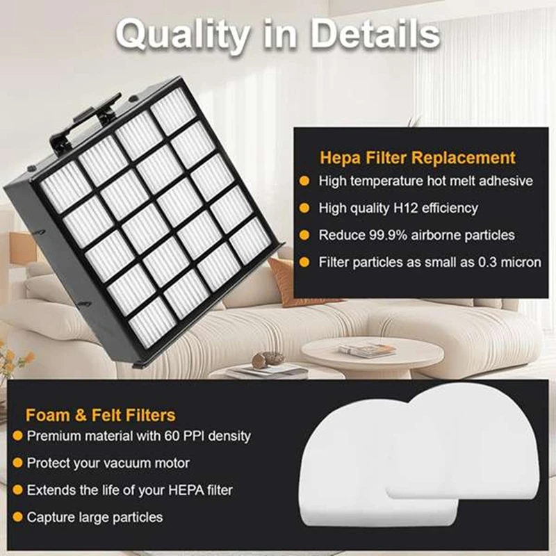 Hot Sale-9PCS Vacuum Brush And Filter Accessories Set For Shark AZ4002 AZ4000 AZ400C Vacuum Cleaner Accessories Replacement Part